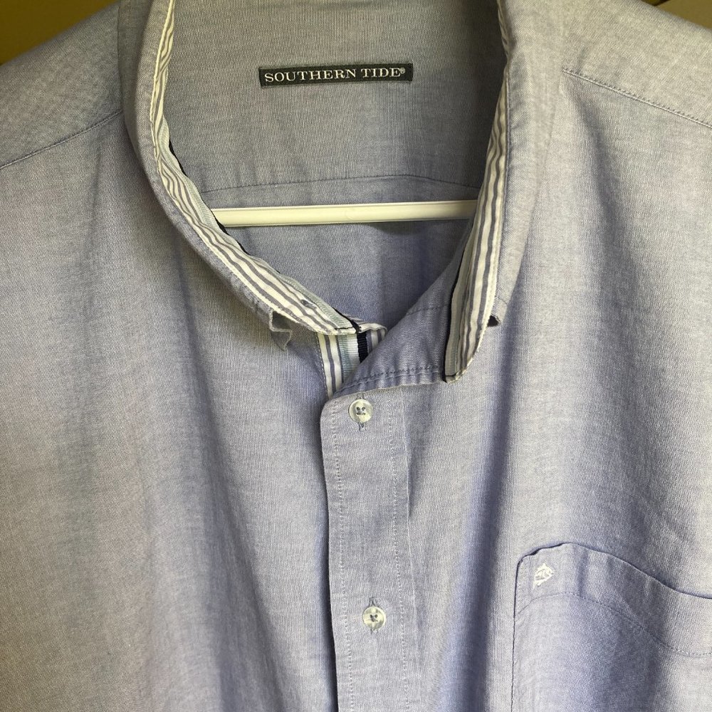 Southern Tide Men's Blue Button Down Shirt, Size XXL - Picture 4 of 9